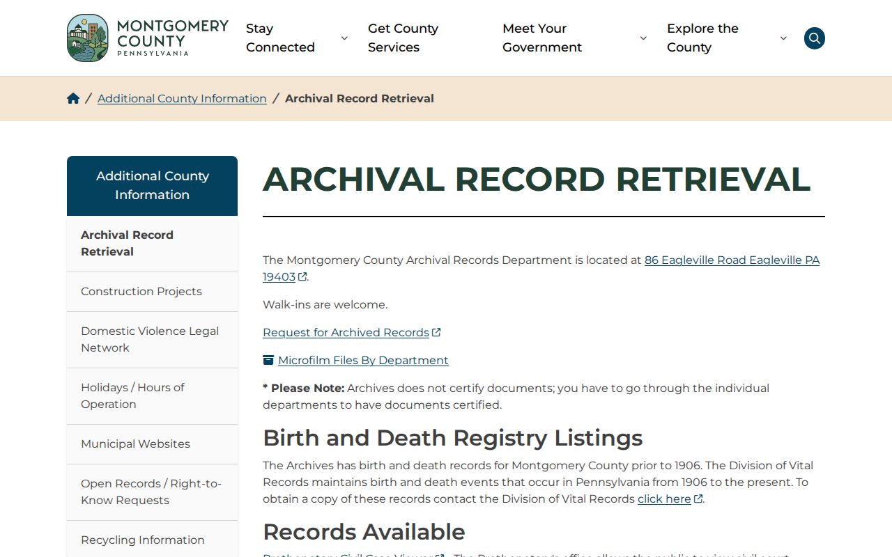 Upper Merion Township city directory Montgomery County Archives retrieval page
