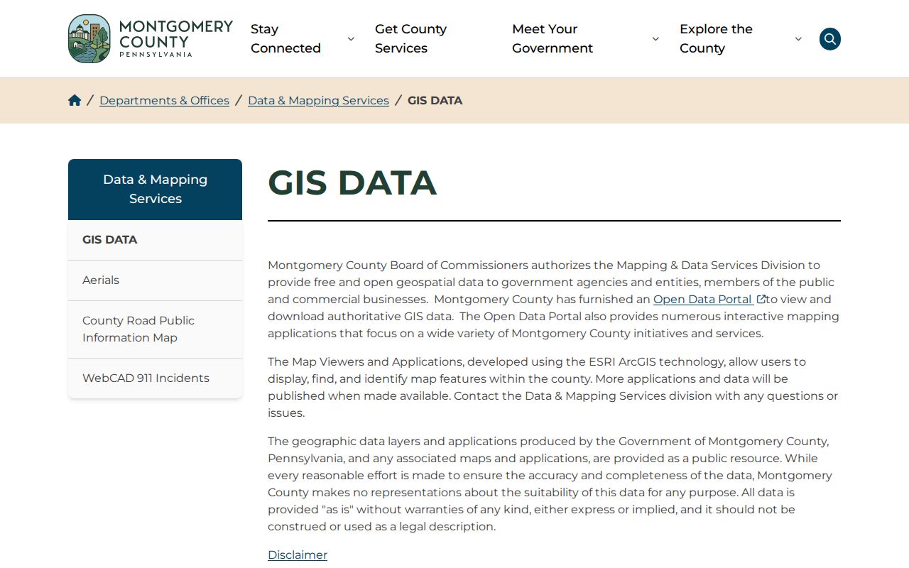 Upper Merion Township residents directory Montgomery County GIS and open data gateway