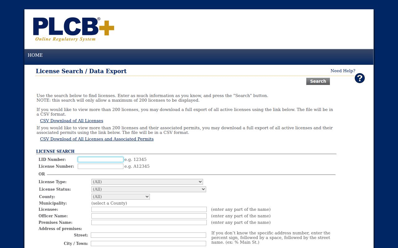 Upper Merion Township ZIP code directory PLCB ZIP-capable license search