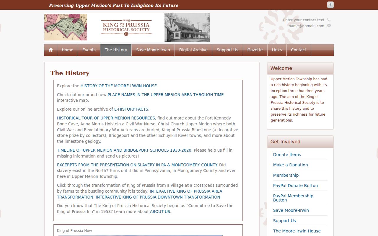 Upper Merion Township previous residents historical society house history resources